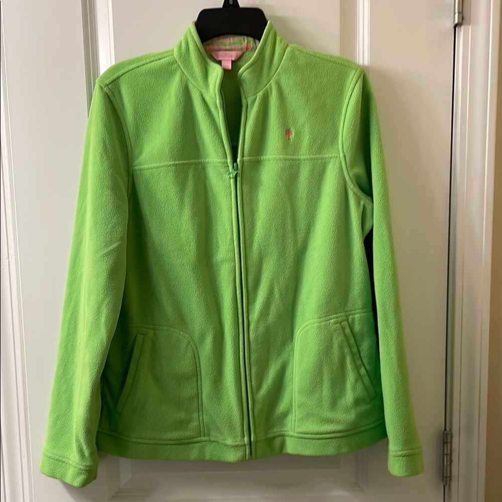 Lily Pulitzer Bright Green Fleece Jacket